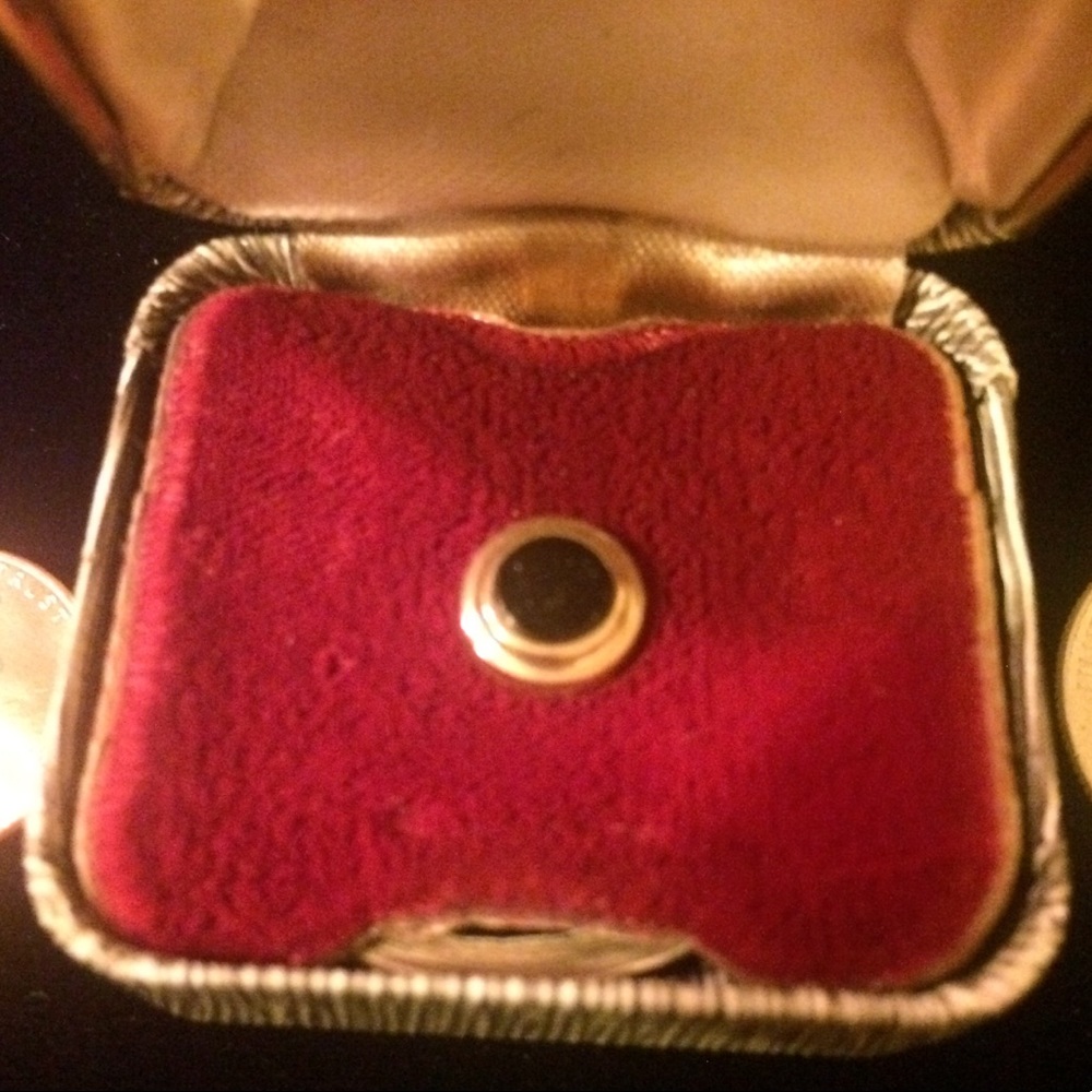 Gold And Black Tie Tack In Original 1950’s Case